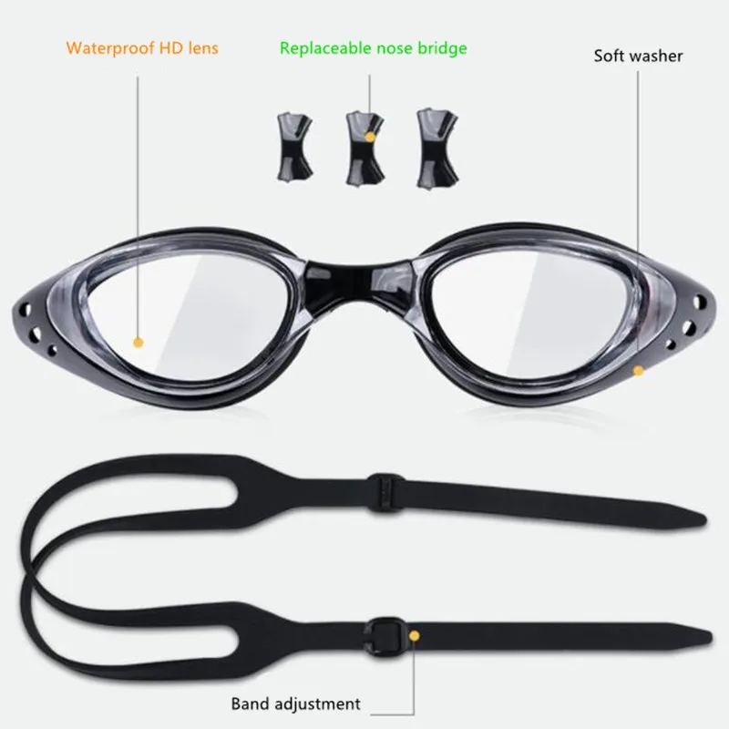 Professional Swimming Goggles Anti-Fog UV Adjustable Plating Men Women Waterproof Silicone Diving Pool Glasses Adult Eyewear