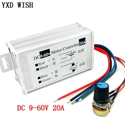 Motor Speed Controller DC 29V 12V 24V 48V 60V 20A PWM Motor Speed Controller Regulator Driver 20A 0-1200W Adjustable Current