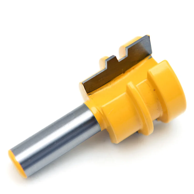 1pc Glue Joint Router Bit - Medium Reversible Woodworking Chisel Cutter Tool - 1/2"12mm Shank Tenon Cutter for Woodworking Tools