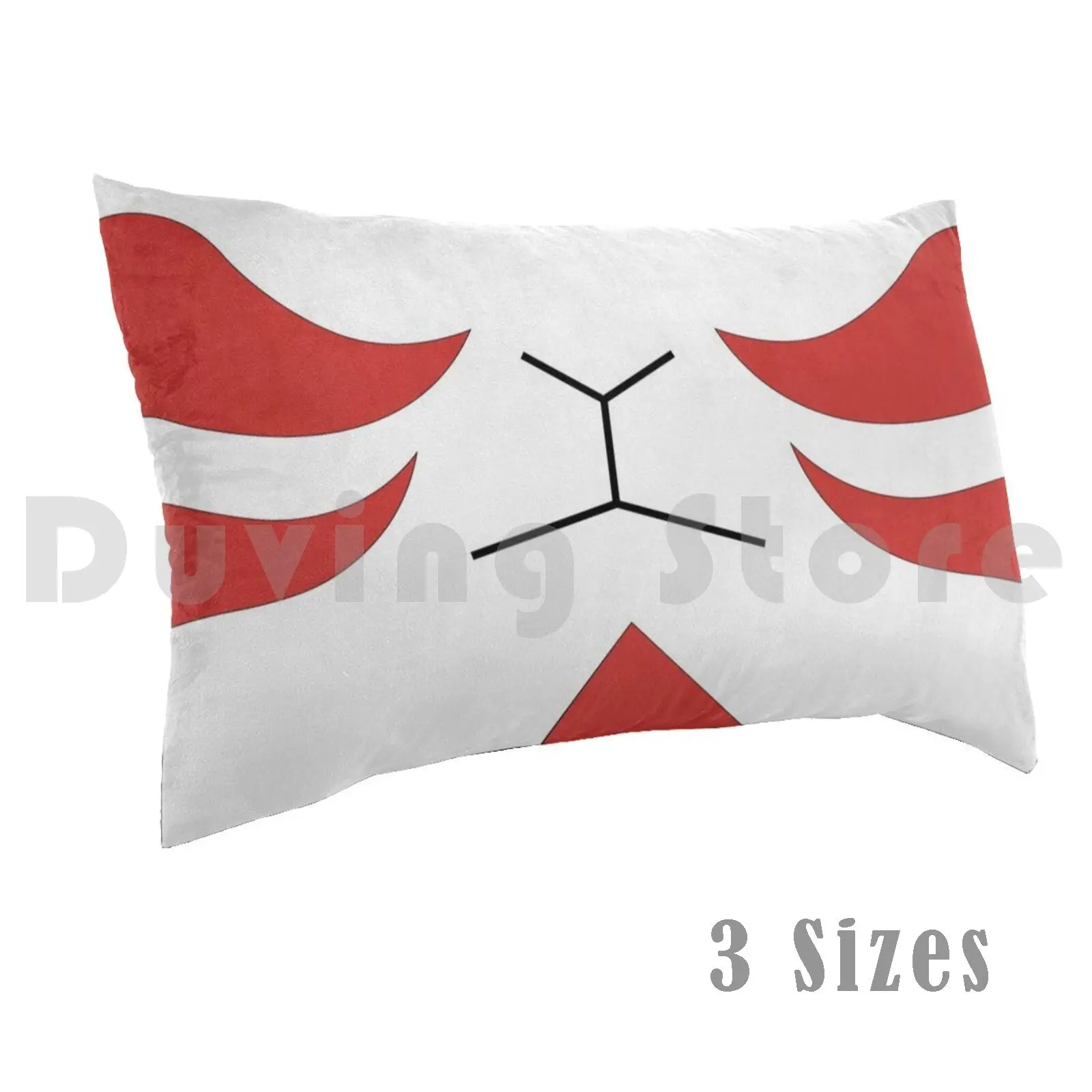 Anbu Cat Style Pillow Case 20*30 Inch Anbu Clan Family Symbol Red Cat Anime Cosplay Nara