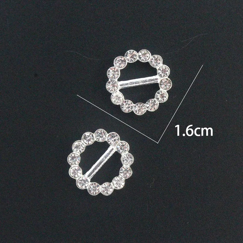 20Pcs Metal Buckles With Rhinestone For Bikini Bra Decoration Diy Belt Rings Sewing Bag Accessories bra rings and sliders strap