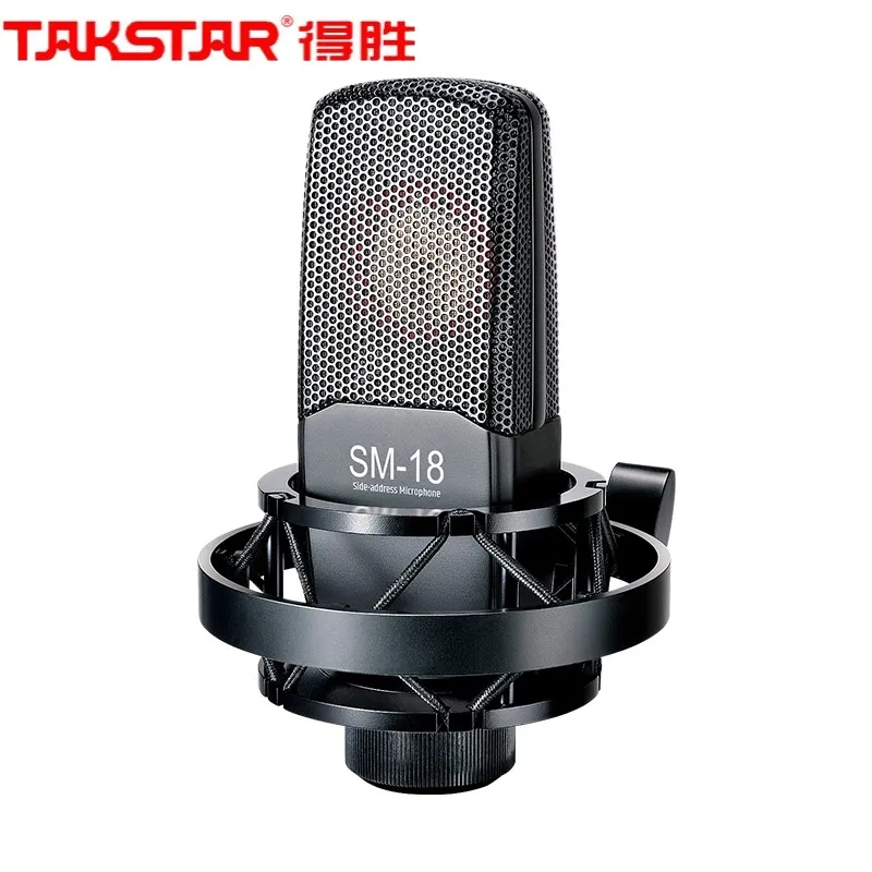 Takstar SM-18 large diaphragm condenser recording microphone for vocal/professional/network live broadcast/instrument recording