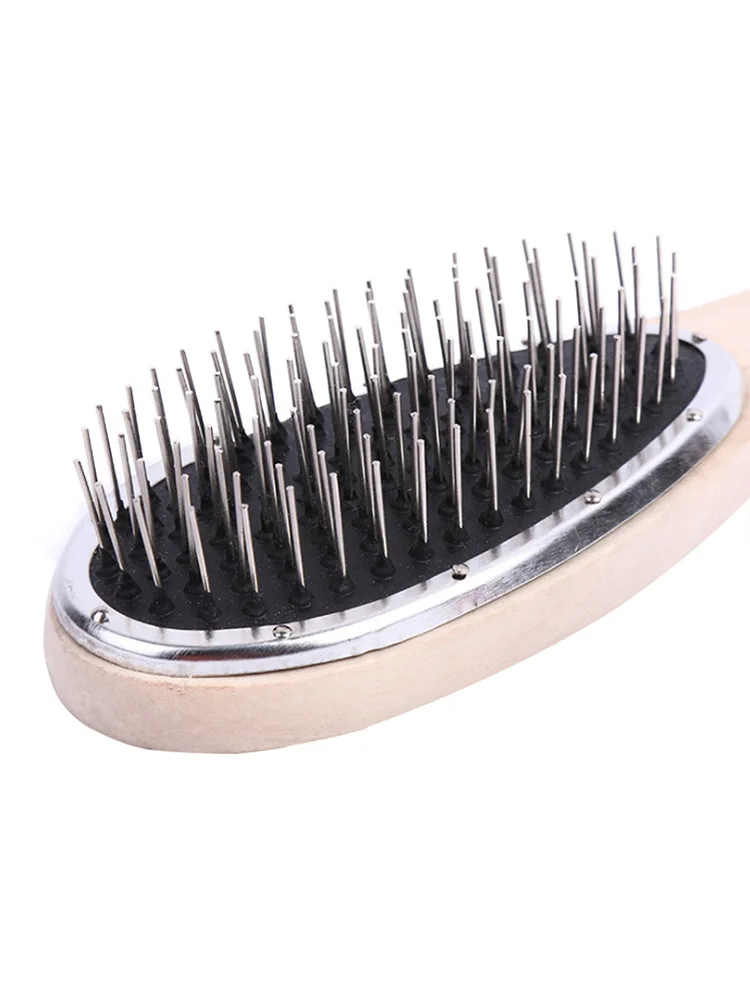 Factory Used Hair Wig Steel Comb Anti-Static Large Paddle Cushion Comb Curly Hair Detangle Hair Brush Professional Hair Tools