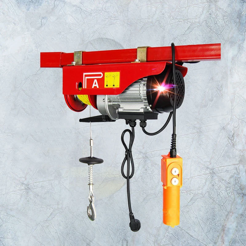 300-600KG 220v Mini electric hoisting machine with wire rope pulling PA600