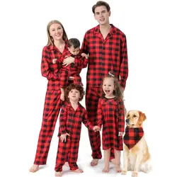 Christmas Family Matching Pajamas Set Family Look Mother Daughter Father Baby Kids Sleepwear Mommy and Me Nightwear Clothes