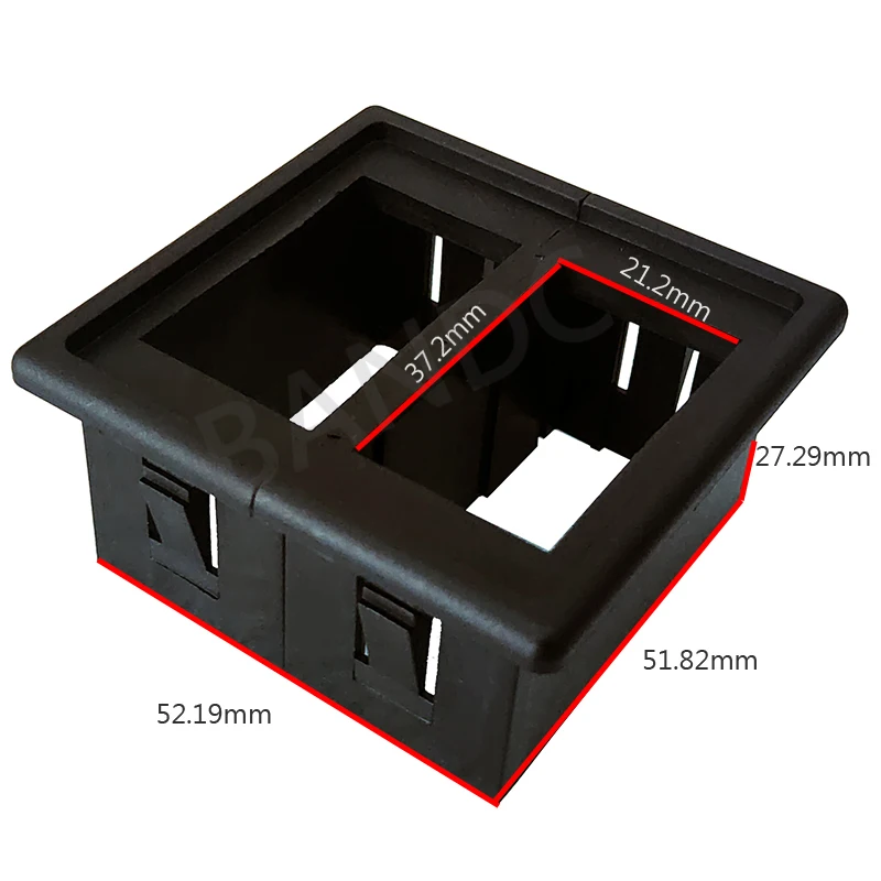 2 Way Gang Rocker Switch Clip Panel Housing Holder for the ARB/Carling/NARVA 4x4 Style, Camping Car, Waterproof