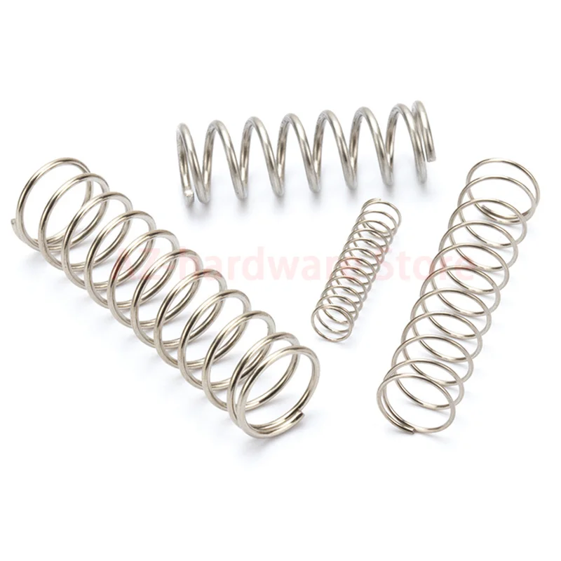 304 Stainless Steel Compression Spring Return Spring Steel Wire Diameter 0.6~0.7mm Outside Diameter 3~12mm 10 Pcs