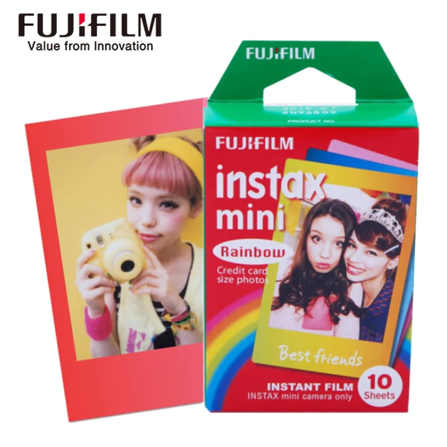 10 sheets Fujifilm instax mini 12 11 9 film Color Edge 3 Inch wide film for Instant Camera mini 8 7s 25  90 Photo paper