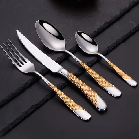 Luxury Silver Kitchen Cutlery Set SPKLIFEY