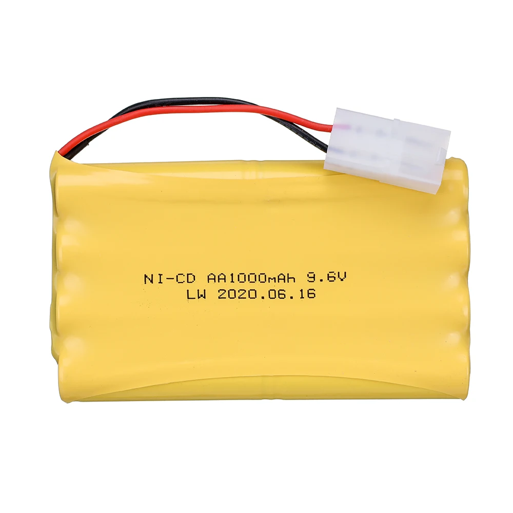 9.6v 1000mah Ni-CD Battery + Charger Set For Rc toy Car Boat Gun Tank Train Robot NICD AA 9.6v Rechargeable Battery Pack