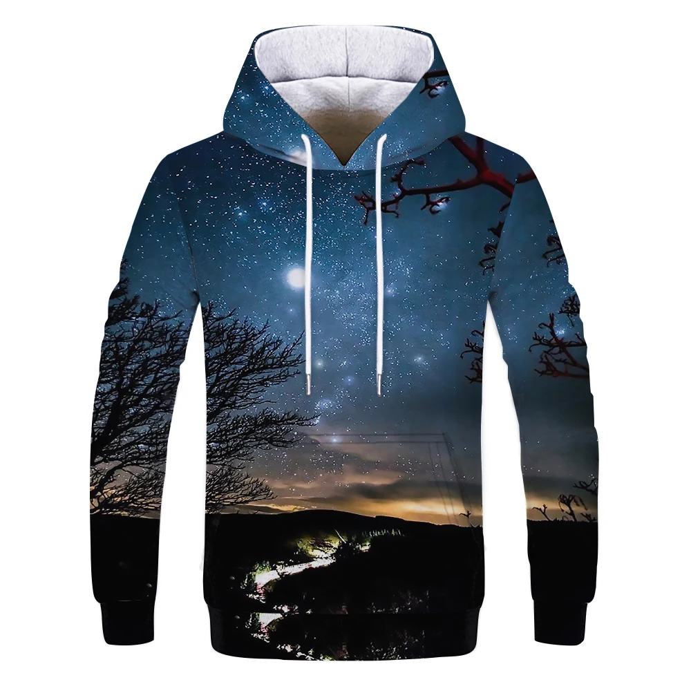 

Hot Fashion Men/Women 3D Sweatshirts Print Flashing starry sky Galaxy Hooded Hoodies Unisex pullover Tops Wholesale and retail