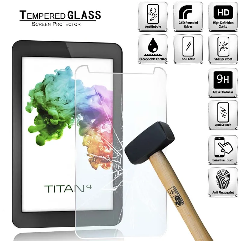 Tablet Tempered Glass Screen Protector Cover for HipStreet Titan 4 7 Inch Anti-Scratch Anti-Screen Breakage HD Tempered Film