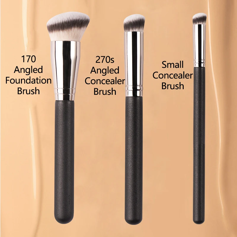 2pcs/set Angled Foundation Makeup brushes M170 270s Magic Liquid Foundation Cream small concealer Make up brush Beauty Tools