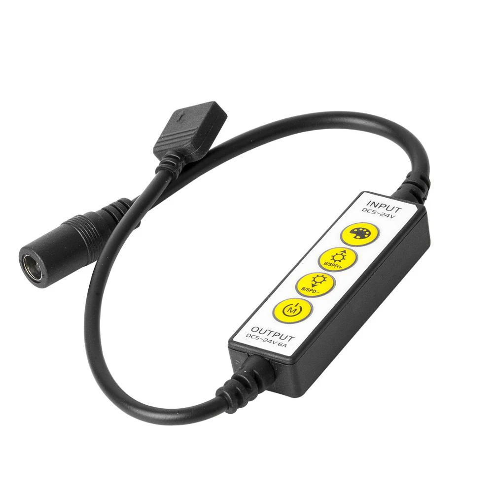 Mini 4 klawisze kontroler LED DC5-24V 5050 pojedynczy kolor/RGB/RGBW/CCT/RGB + CCT 4pin/5pin/6pin LED Strip kontroler światła