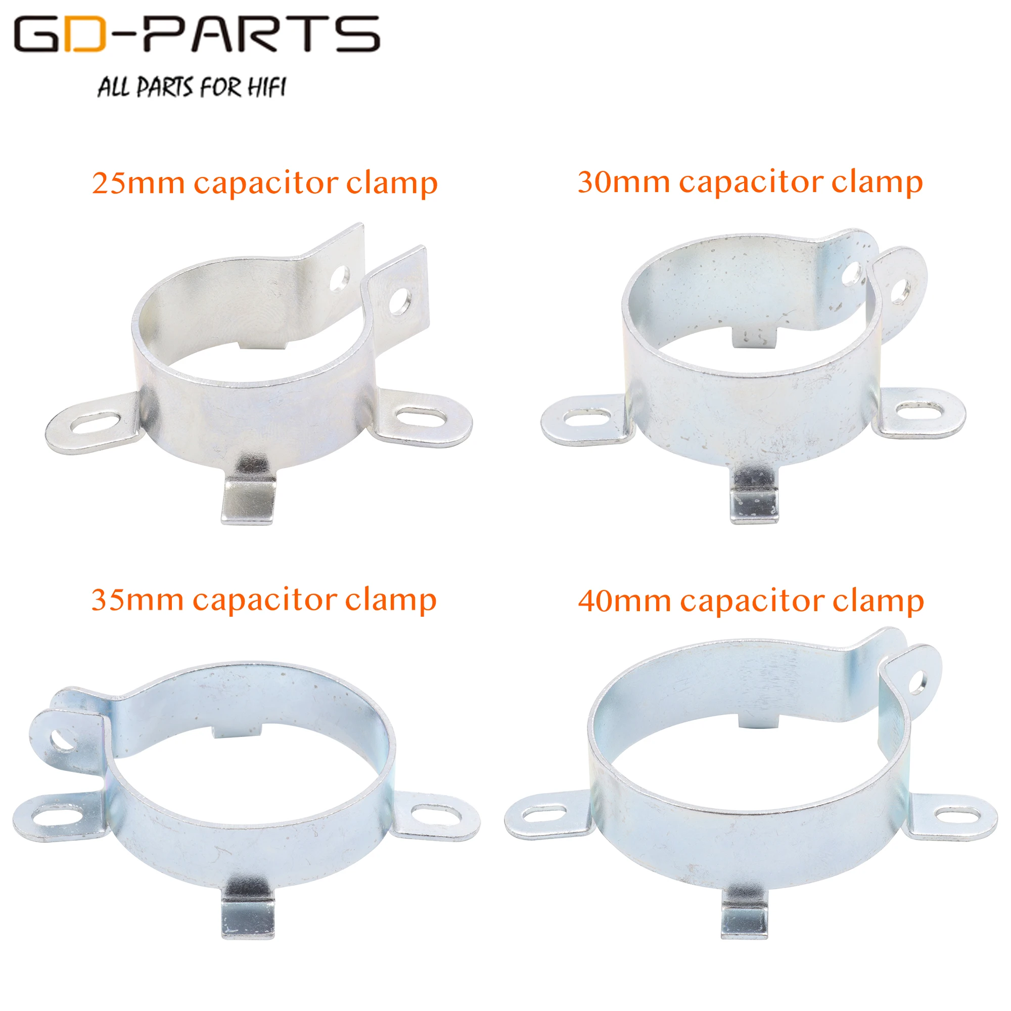 Capacitor Clamp Durable Capacitor Bracket Clamp Holder Clap 25mm 30mm 35mm 40mm Mounting Clip Tin Plated 2PCS