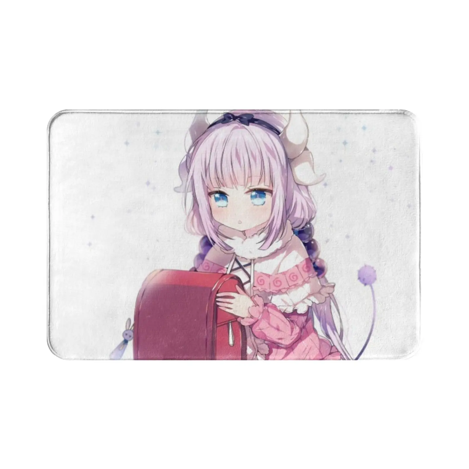 Kanna Kawaii Carpet Mat Rug Cushion Soft Anime Kanna Maid Loli Kawaii Eyes Backpack Tail Shoes Horns