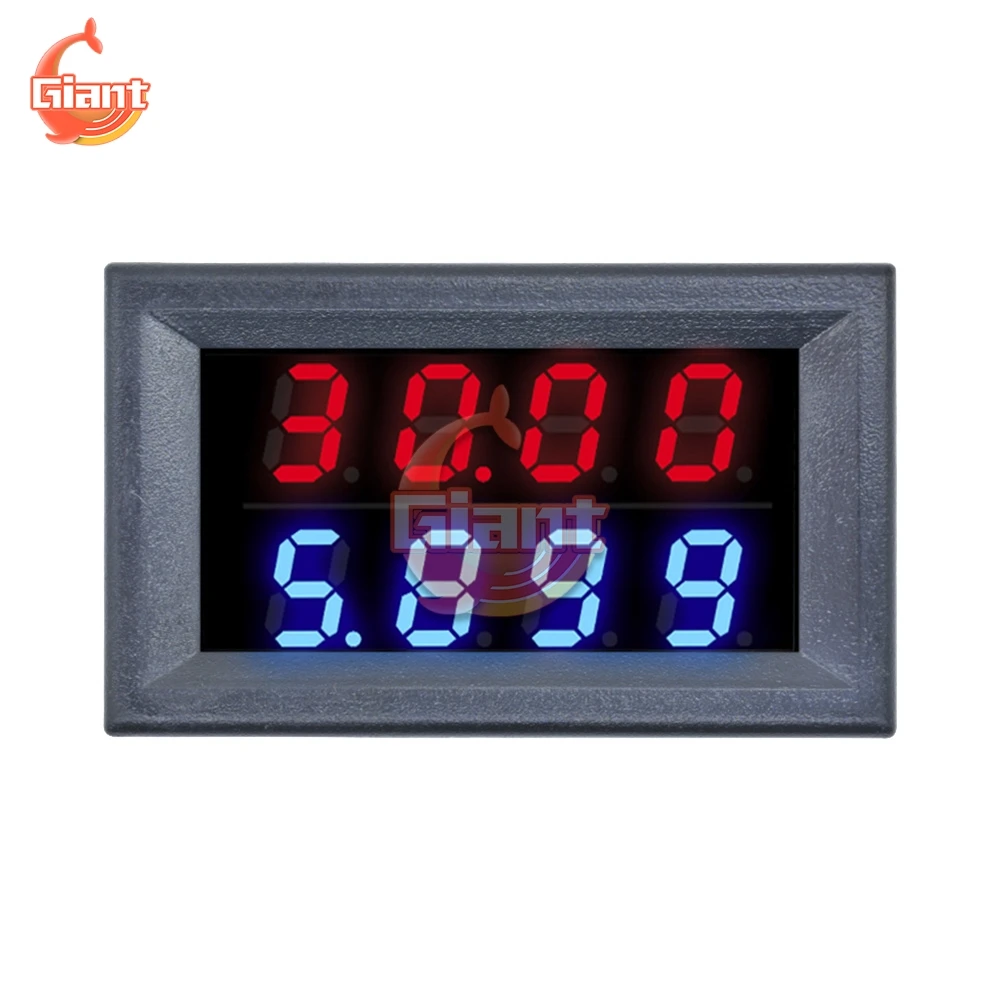 0.28 inch Mini LED Dual Digital Voltmeter Ammeter DC 100V 200V 10A Voltage Current Meter Tester Detector 4 Bit 5 Wires