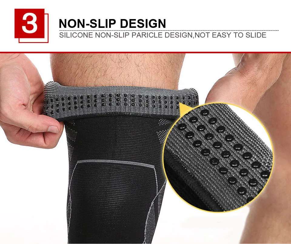 AOLIKES Sport-Kompressionsärmel für das ganze Bein, Kniestützen, Stützschutz zur Linderung von Gewichtheben, Arthritis, Gelenkschmerzen – Detail 9