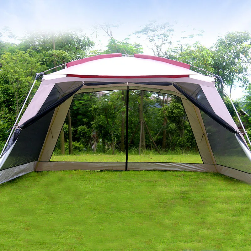 

High Quality Large Gazebo Sun Shelter Camping Tent, Ultralight Beach Tent, 5-8 Person, 365x365x210cm