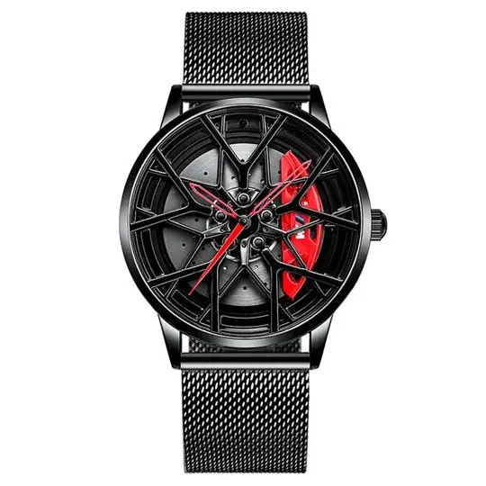 Montre de sport en acier inoxydable pour homme, montre-bracelet, course de ventilateurs F1, roue automatique, design 3D, mode, nouveau design