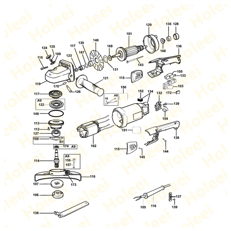 Bàn Chải Carbon Giá Đỡ Cho DEWALT DW830 402869-11 Công Cụ Điện Phụ Kiện Điện Dụng Cụ Một Phần