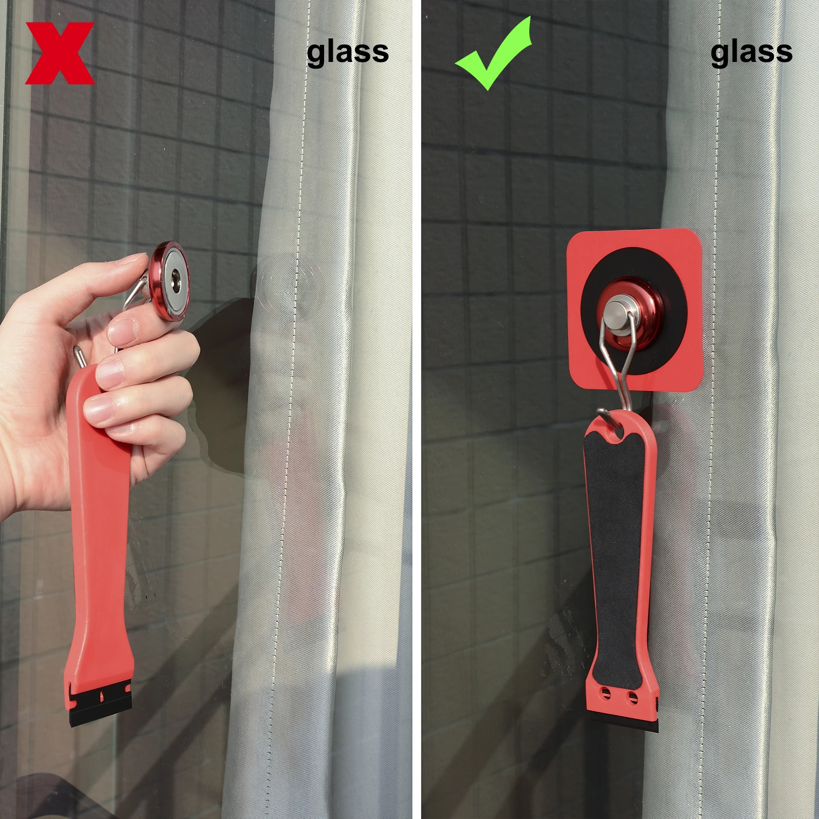 EHDIS 2/4/8 Stück Kohlefaserfolie Magnethalter Werkzeuge Silikon Metall adsorbiertes Blatt zur Befestigung von Vinylfolie Aufkleber Autozubehör – Detail 2