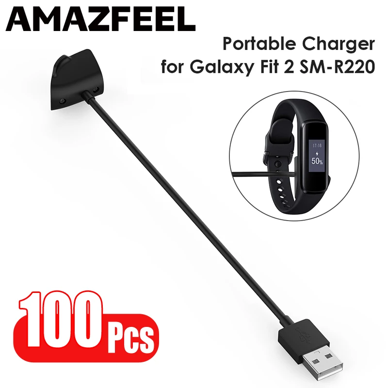 

100Pcs/Pack Galaxy Fit2 Charging Cable Accessories For Samsung Galaxy Fit 2 SM-R220 Wristband Bracelet USB Chargers Cable Line