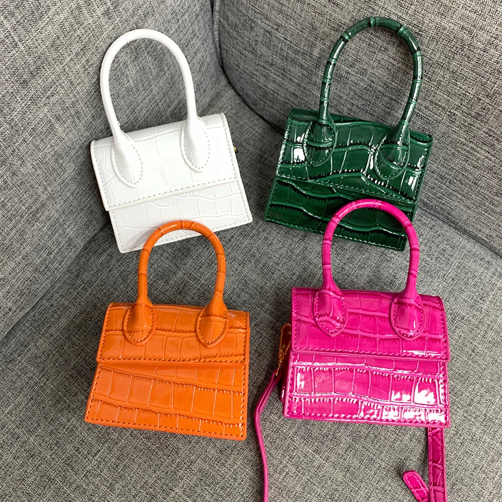 NEW Brand Luxury Crocodile Pattern Leather Shoulder Bags Trendy Ladies Mini Flap Designer Pink Bag Small Handbags For Women