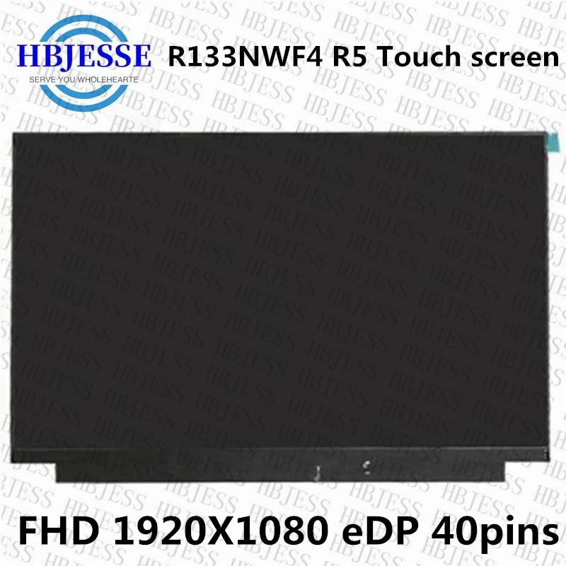 Original 13.3'' LCD Touch Screen B133HAK02.2 R133NWF4 R5 For Lenovo ThinkPad X395 X390 X13 L13 Gen 2 20NL 20NM 20Q0 20Q1