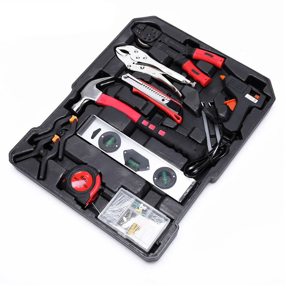 Portable Automotive Sheet Metal Tools 187 Combination Hardware Tool Trolley Type Outer Box Complete Set Car Repair Hardware Tool