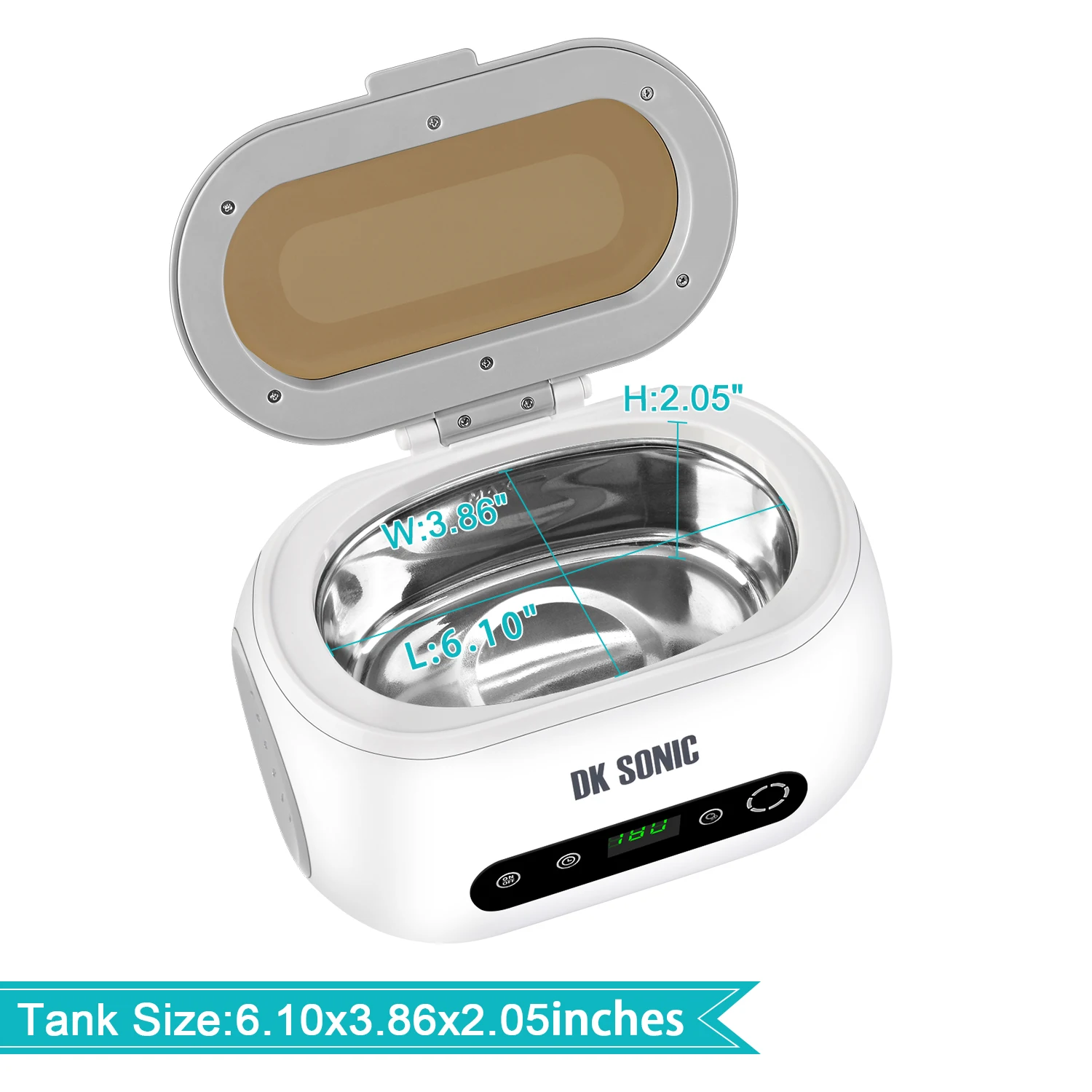 DK SONIC Ultrasonic cleaner 600ml 35W Ultrasonic cleaner bath  and basket for cleaning jewelry brass Sonic Cleane