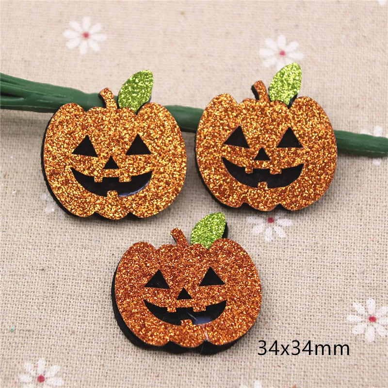 10pcs Non-woven patches Halloween Pumpkin/Bat/Ghost Felt Appliques for clothes Sewing Supplies diy craft ornament