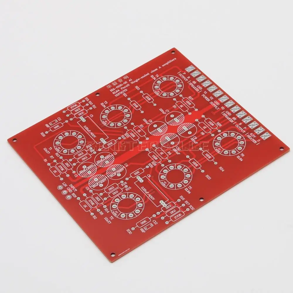 Placa amplificadora de un solo extremo paralela EL84 Clase A + placa de alimentación terminada y Kit de bricolaje