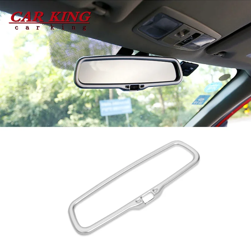 

For Mitsubishi Outlander 2015-2020 Car Accessories ABS Matte Molding Inner Rearview Mirror Frame Trim Sticker Cover Decoration