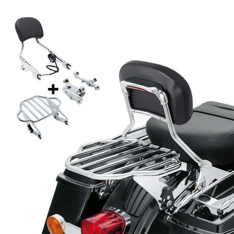 Motorcycle Rear Brake Light Sissy Bar Luggage Rack Docking Kit For Harley Touring 2009-2013