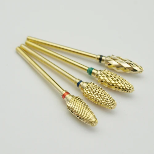 Imagen 2 del producto ¡Nuevo! Gold Pro-broca de carburo para uñas, Lima eléctrica de calidad, broca de carburo grueso de 3/32 pulgadas, lima de uñas de alta calidad