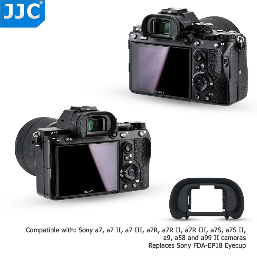 JJC FDA-EP18 Soft Eyecup Eyepiece Viewfinder Eye Cup for Sony a7 III II a7 a7R IV III II a7R a7S II a7S a9 II a99 II Eyeshade