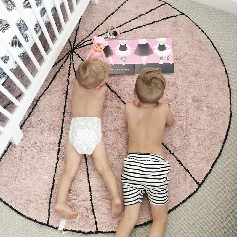 Tapis de jeu Portable en pastèque pour enfants, accessoire de photographie, épais, pour chambre de bébé