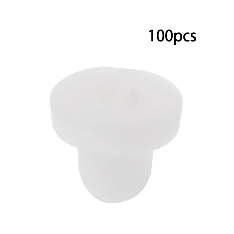 100PCS Anti-Pain Earring Back Pads Silicone Cushion for Clip on Earrings White Accessories