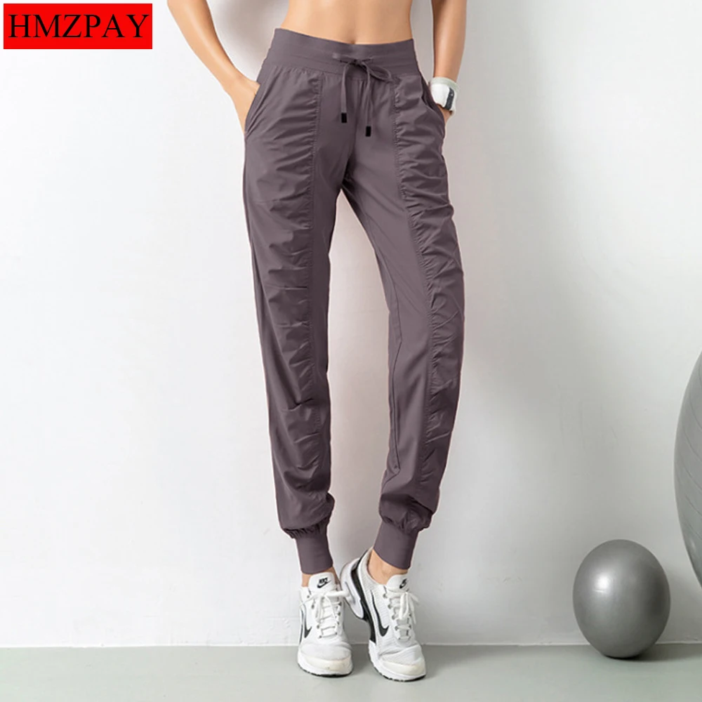 Thin Fitness Section Close-Up Sports Pants Women Loose-Fitting Running Pants Dance Practice Autumn Quick-Drying Trousers Yoga