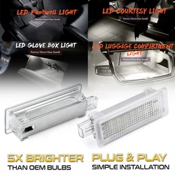 2x LED Door Courtesy Interior Footwell Light Luggage Trunk Glove Box Lamp For BMW X5 E70 F15 X3 E83 F25 X1 E84 X6 E71 F16 X4 F26