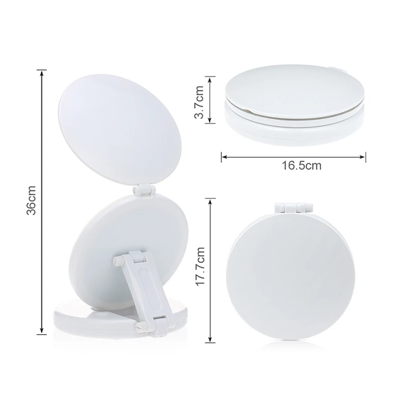Trị-Gấp Gọn LED Gương Trang Điểm 5X Phóng Đại Mỹ Phẩm Có Gương USB HD Vanity Gương Đựng Mỹ Phẩm Dụng Cụ Đèn LED Để Bàn USB Sạc