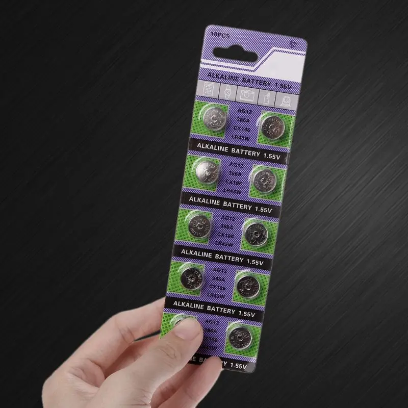 10 قطعة القلوية بطارية AG12 1.5V LR43 386 زر عملة خلية ووتش اللعب بطاريات التحكم عن بعد SR43 186 SR1142 LR1142 #2