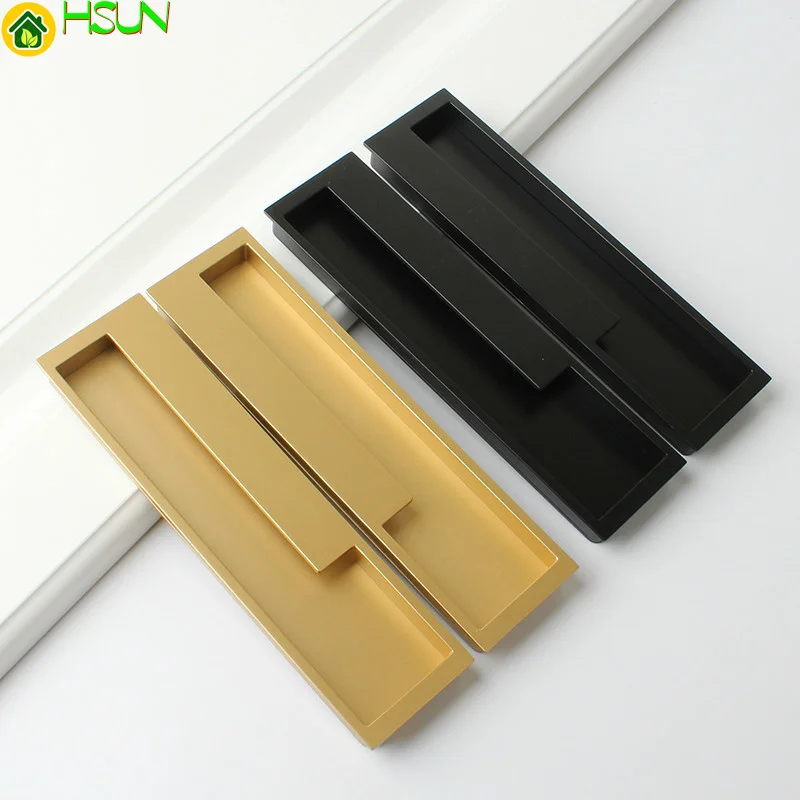 

Slotted 15.75" Black/Gray/Embedded Stealth Door Handle Drawer cupboard wardrobe hidden door handles sliding door pull