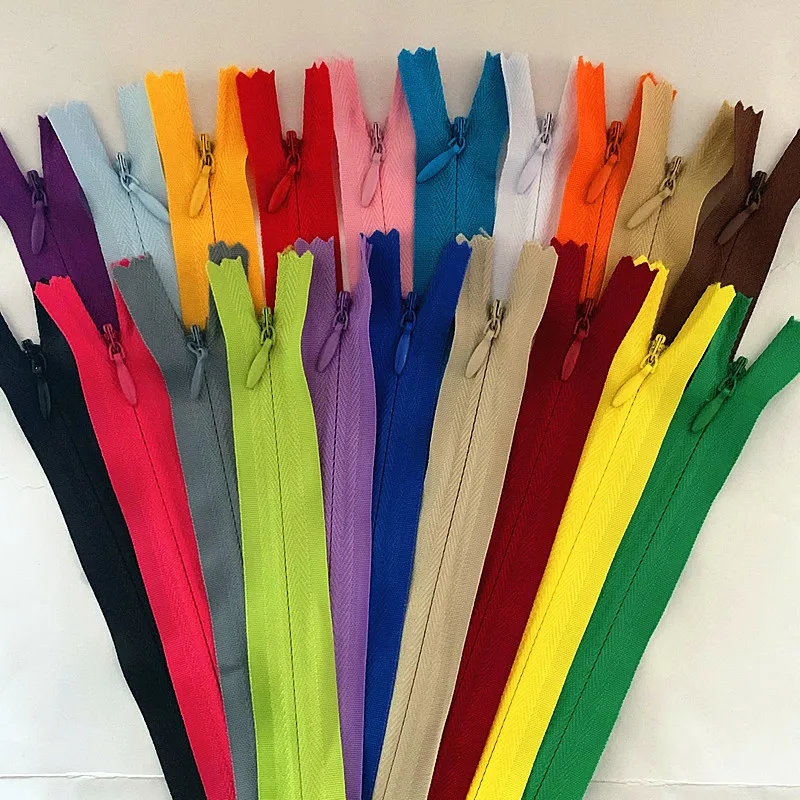 

10Pcs (50Cm)( 20Inch) Invisible Zipper, Nylon Spool For Sewing, Clothing Accessories 20 Colors