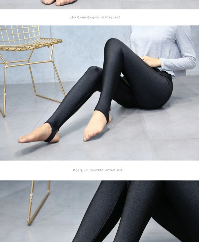 2024 New Design Winter Slim Fitted Plus Big Size 5XL Warm Leggings Black Shine Skinny Pants Push Work Out Inner Fur Leggings