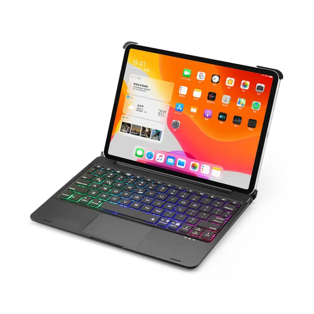 Wireless Bluetooth Keyboard Cover For 2020 Ipad Pro11‘’ 2018 Pro11 Inch Ultra Thin Light-Emitting  Case  With Touch Mouse