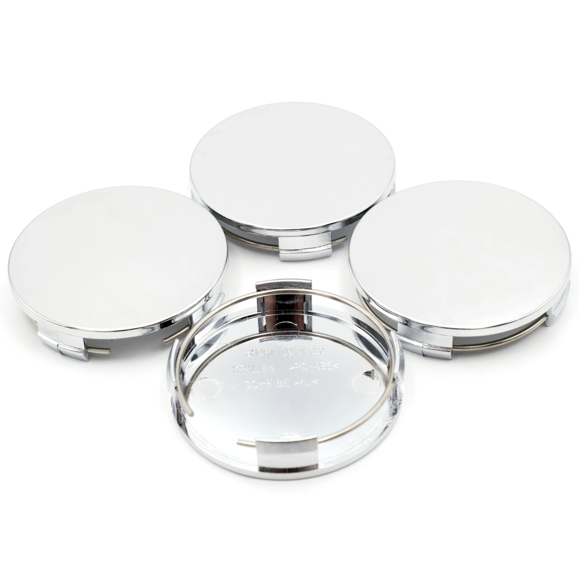 4Pcs 65Mm ล้อ Hubcap สำหรับ Universal Center Caps ป้องกันฝุ่นการปรับเปลี่ยนรถอุปกรณ์เสริมสีดำ Chrome