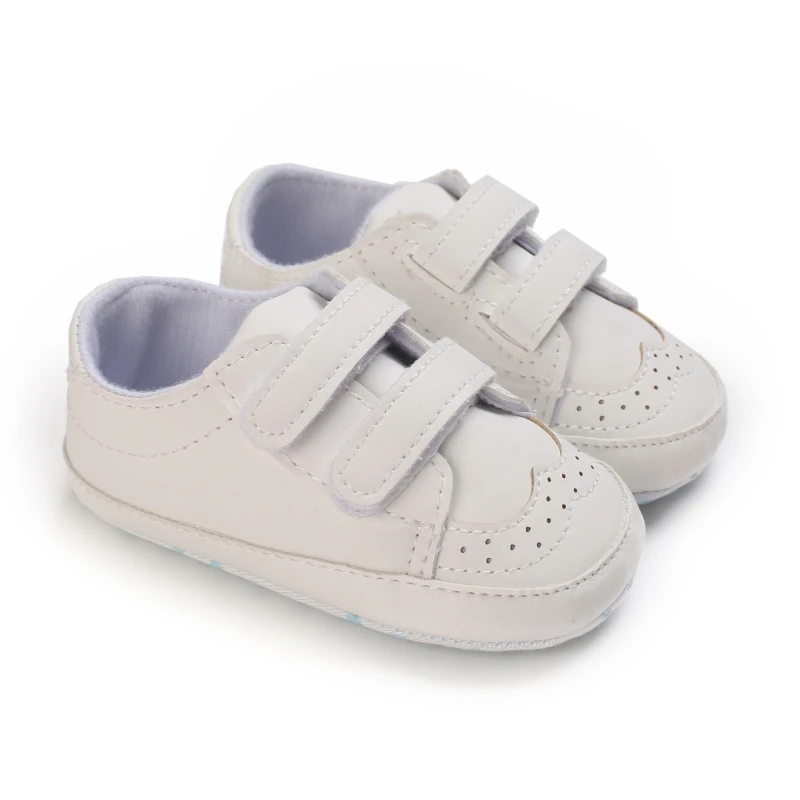 Autumn Solid Soft Sole PU Leather Crib Shoes For Newborn Baby Boys Girls Shoes  Anti-Slip Shoes 0-18M First Walker