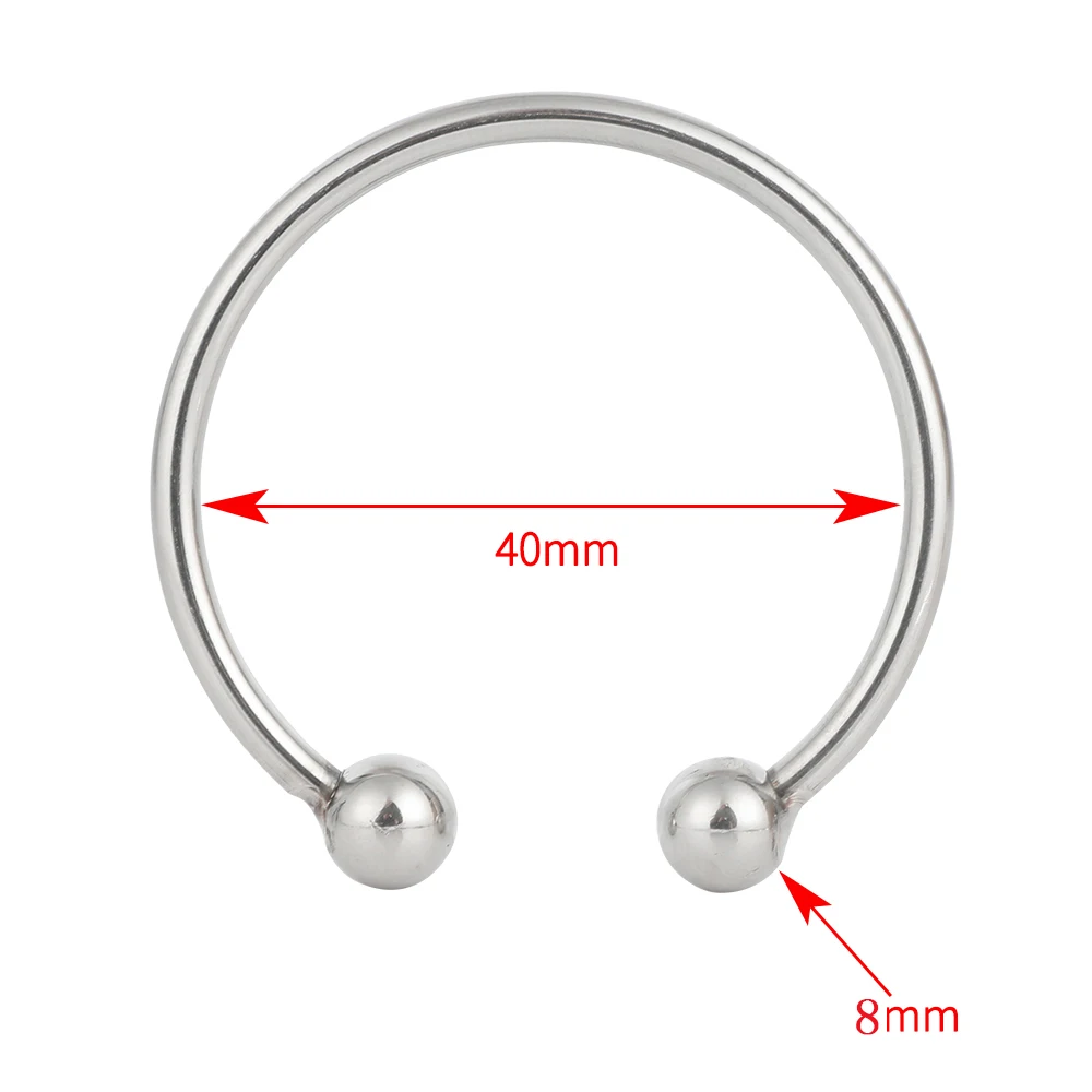 25/28/30/32/35/40mm Penis Ring Head Glans Stimulating Stainless Steel Penis Ring For Male Penis Enlargement Erection Cocks Rings